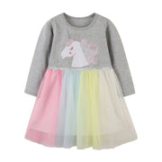 Lady Unicorn Flare Dress (Gray)