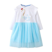 Robe de fille à manches longues Design mignon de canard
