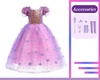 Robe de princesse inspirée de la princesse Rapunzel pour les filles