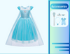 Princesse Elsa Inspiré Filles Costume