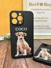 Custom Pet iPhone Case Dog Portrait Phone Cover Custom Dog Name Case