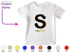 a child&#39;s t - shirt with the letter s on it