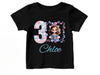 a little girl&#39;s 3rd birthday shirt with the number three on it