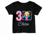 a little girl&#39;s 3rd birthday shirt with the number three on it