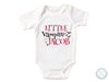 a white bodysuit with the words little vampire jacob on it