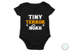 a black bodysuit with the words tiny, terrible, noah on it