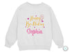 a white sweatshirt with a happy birthday written on it