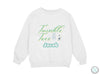 a white sweatshirt with the words&#39;twinkle toes&#39;printed on it