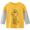 Less Monday' Double Layer T-shirt Garçon, Jaune