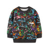 Sweat Col Rond Color Splash (Noir)