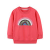 Sweat-shirt orné d'appliques arc-en-ciel (rose)