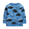 SkipStars Full Sleeve Dino Pattern Boys Sweatshirt, Blue