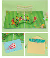 Carte d'anniversaire pop-up de football faite à la main Carte de vœux