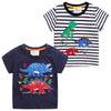 DINOSAURS ON THE WAY PRINTED GRAPHIC T-SHIRT - SkipStars