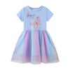 Princesse Robe Papillon Thème Manches Courtes Filles Robe D'été Cadeau | Enfant en bas âge enfant bébé fille robe cadeau princesse fille robes chiffons 2-8 ans