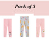 Lot de 3 leggings et pyjamas colorés pour bébé fille | Pyjama bébé fille Vêtements et tenues Cadeau pour les filles