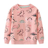 Sweat à manches longues motif dinosaure pour filles