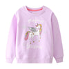 Sweat-shirt pour fille à motif de licorne mignon à manches longues