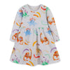 Robe dinosaure à manches longues pour filles