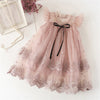 Sleeveless Summer Princess Dress for Girls-Embroidered Design Dress