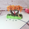 Romantic Handmade 3D Pop-Up Heart Forest Theme Love Greeting Card - Perfect for Birthday, Congratulations, Engagement, Wedding or Thank You