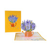 Personalized Handmade Lavender Flower Pop-up Greeting Card for birthday wishes: Perfect for Thinking of You, Congrats, Weddings & Thank You