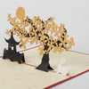 Personalized Beautiful Tree Moonlight Pop-Up Greeting Card: Handmade 3D Card for Congrats, Thanks, Birthdays & More! Show You Care.