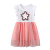 Robe d'été sans manches Star Mesh pour filles