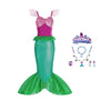 Little Mermaid Inspired Girls Dress With Accessories